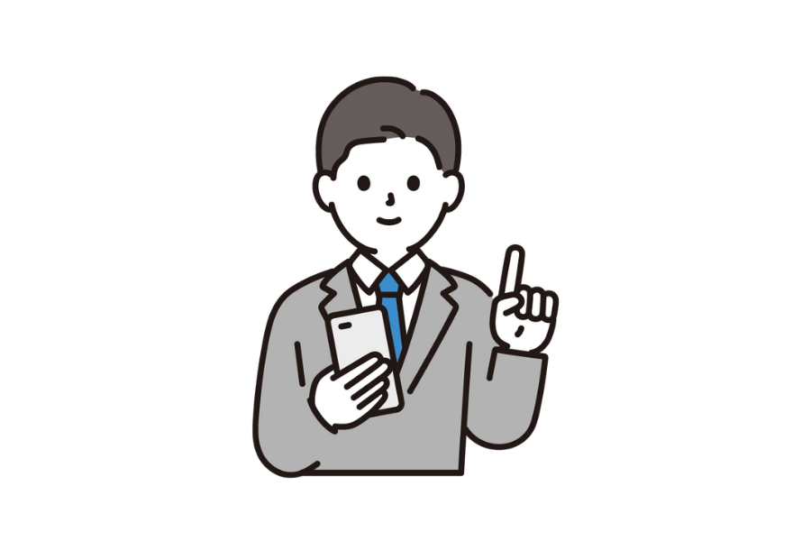 調べ物をする男性の画像